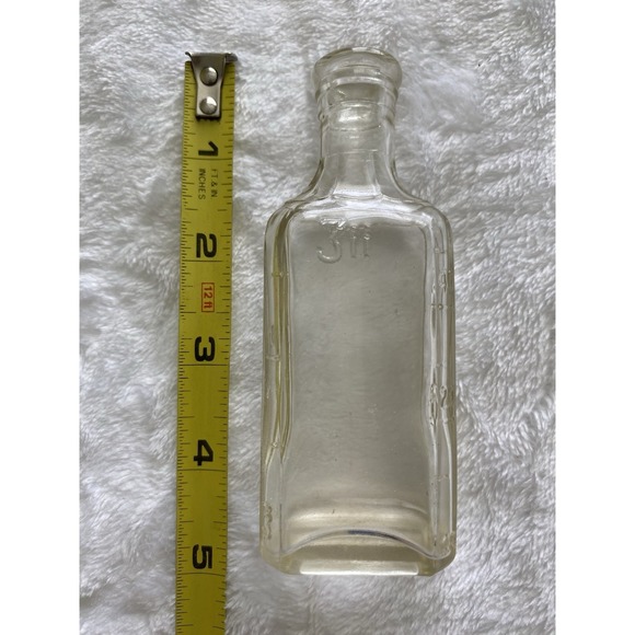 Other - Vintage Owens 3iii Clear Glass Medicine Bottle Graduated Measurements Apothecary